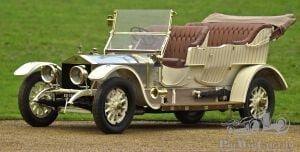 Voiture Ancienne En Tôle Rolls-Royce Silver Ghost 1909 - Modèle Décoratif 50 Cm - Marque JS GartenDeko - Neuf