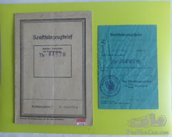 Adler 2 Liter Cabrio Kraftfahrzeugbrief 1938