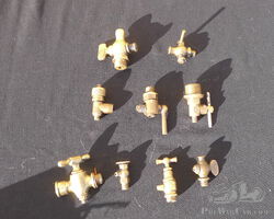 A variety of New Old Stock Brass Taps for Fuel and Radiators .