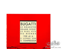 Catalogue commercial BUGATTI, par Marcel-Jacques HEMJIC, dit HEMJIC (1895-1942) – circa 1930