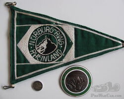 SOLD 21 Nürburg Ring badge + pennant, fanion