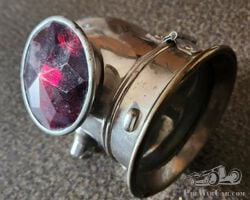 A Good Nickel Plated Early Electric Bullet-Shaped Taillight