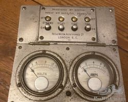 Edwardian Rotax switch box , with volt and ammeter