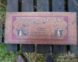 Solex garage box of spare jets and floats for bronze carburettors