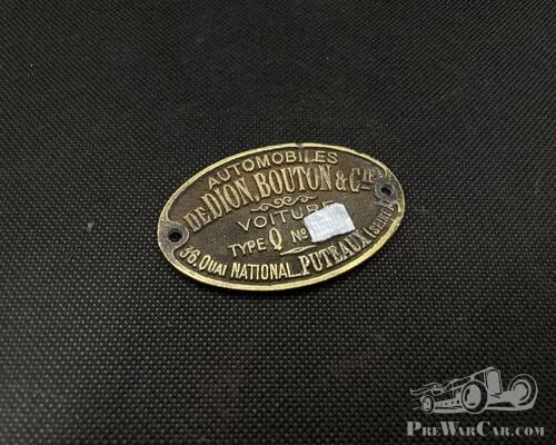 De Dion-Bouton chassis plate
