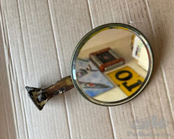 Pre War Brass STADIUM Stadioscope Bevelled Edge Mirror Rolls Royce Lagonda Car