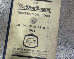 1914 De Dion Bouton user manual