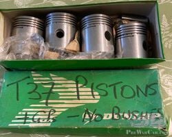New set of 4 Bugatti Type 37 Pistons Complete