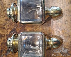 a pair of Guettier acetylene and electric lanterns