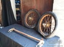 Front axle and wheels early car