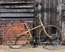 c.1885 Solid Tyre Cross Frame Bicycle Project. SOLD