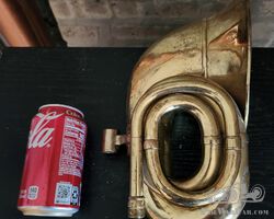 Large French Early Triple Twist Brass Horn 1905-1911ish