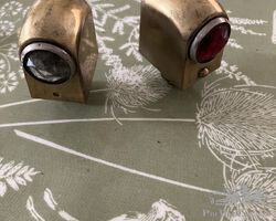 Matching Pair of side lamps from Type 37 Bugatti