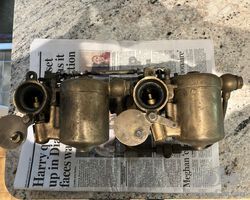 Matching Pair of Solex 35 MOHDL Carburettors for Bugatti