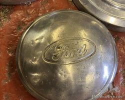 Variety of vintage car hubcaps