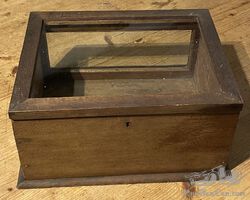Small vintage mahogany and glass display case