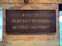 Rare Railway Sign for Motorcyclists
