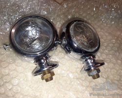 Two vintage car fender lights possibly for Isotta Fraschini Tipo 8