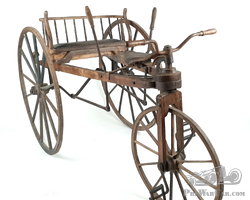 Wooden tandem tricycle | Carrère & Laborie | Sale on December 4, 2025