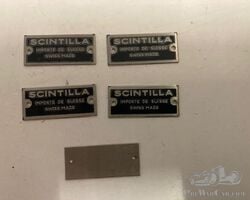 Scintilla fuse box and regulator name tag