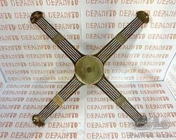Steel 4-spoked steering wheel