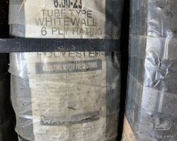 4 White Wall N.O.S. Lester  tyres ( probably 10 years old )