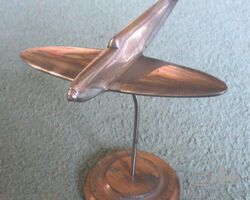 Spitfire model in aluminium.