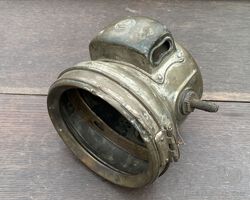 Vintage Powell & Hamner (PH) Front Motorcycle Acetylene Lamp for Restoration.