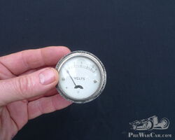 White Dial Voltmeter Gauge for 6 Volts Cars