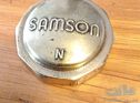 Small nickeled hubcap for early vintage Samson tractor