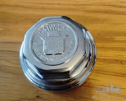 8 1/2 cms Cadillac vintage nickeled hubcap