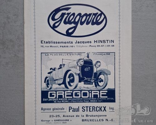 1921 / 1922 Automobiles Grégoire Type 134 & Type 132 B brochure