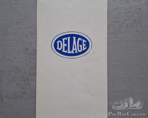 1938 / 1939 Delage D6.75 & D8.120 brochure