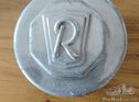 rare pressed aluminium hubcap for a Roosevelt car circa 1929-1930