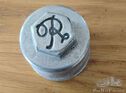 Cast aluminium hubcap for a vintage Rover
