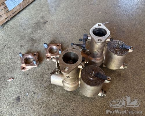 Pair of Zenith 42 carburettors