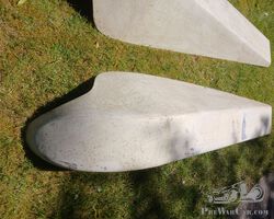 Pair of new steel front wings for a vdp 3 litre Bentley