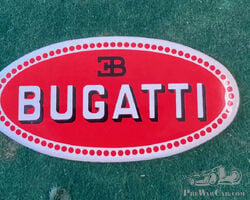 Bugatti Oval Enamel Radiator Badge - Unused