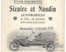 Sizaire et Naudin voiture automobile 1911