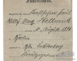 Führerschein 1919 Rijbewijs Driving Licence car auto