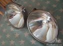 Big 27cm ROBERT BOSCH stirrup mount headlights JG240 L+R inside as new Mercedes, Horch, etc,etc.