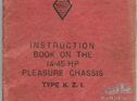 Renault 14-45 HP type KZ I manual handbook