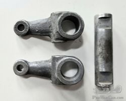 Bugatti Pair of Short Brake Levers with Shaft - Original Factory Molsheim