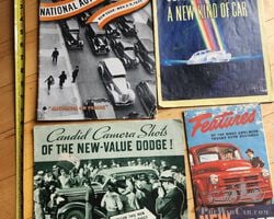 Literature Lot: 1935 New York Auto Show program, Nash, Dodge Cars and Dodge Trucks Brochures.