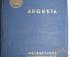 1933 Lancia Augusta Instructions et catalogue de pieces de rechange