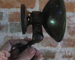 Smiths MA signpost lamp with rear view mirror and bracket.