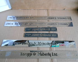 Various original coach builder plates