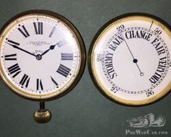 Edwards & Sons - Edwardian 8 day clock and barometer set.