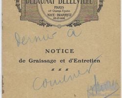 Delaunay Belleville 1912 notice