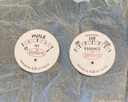 Bugatti Fuel Pressure & Oil Pressure Gauge Dials
